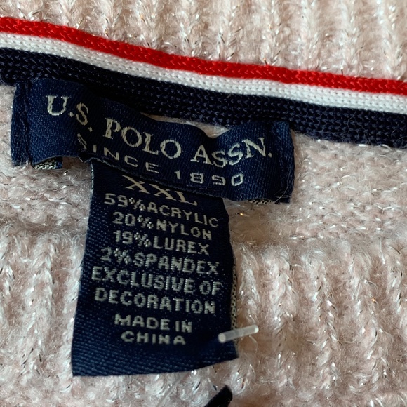 U.S. Polo Assn.Crew Neck Sweater XXL pink/silver - Picture 8 of 15